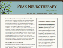 Tablet Screenshot of peakneurotherapy.com